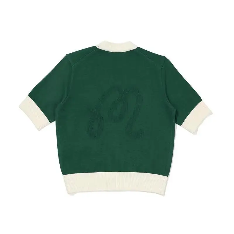 2023 New Korean Brand Golf Women's Summer Knitted Cardigan Comfortable Breathable Outdoor Sports Short Sleeve Lady's Coat