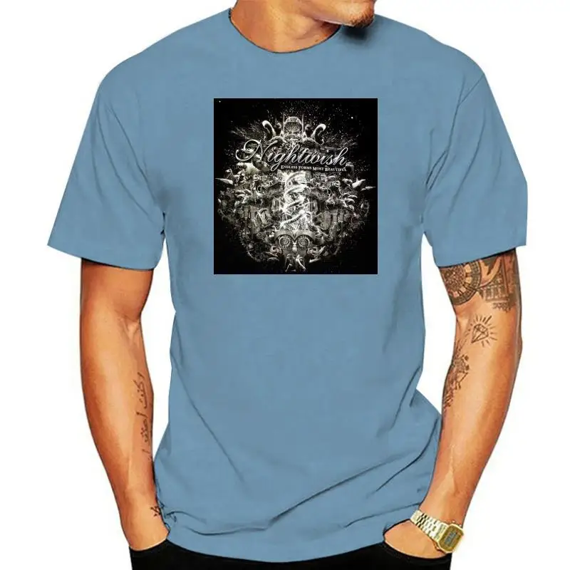 

NIGHTWISH ENDLESS FORMS MOST BEAUTIFUL 2022 SYMPHONIC METAL NEW BLACK T-SHIRT Comfortable t shirt,Casual Short Sleeve TEE