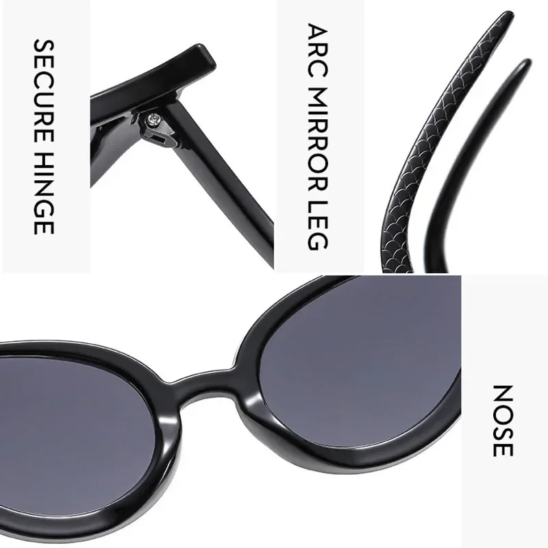 OVOYAN кошачий глаз забавные солнцезащитные очки женские модные индивидуальные