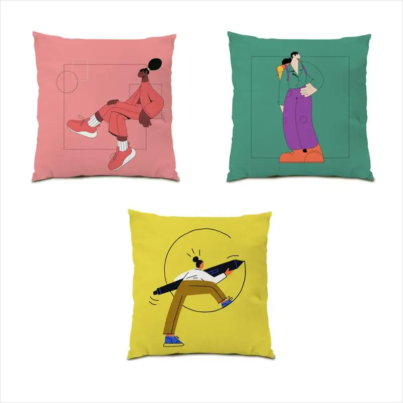 

Pillow Cover Gift Decoration Home Bed Throw Pillow Covers Geometric Living Room Abstract Cushion Cover 45x45 Sofa 2023 New E0378