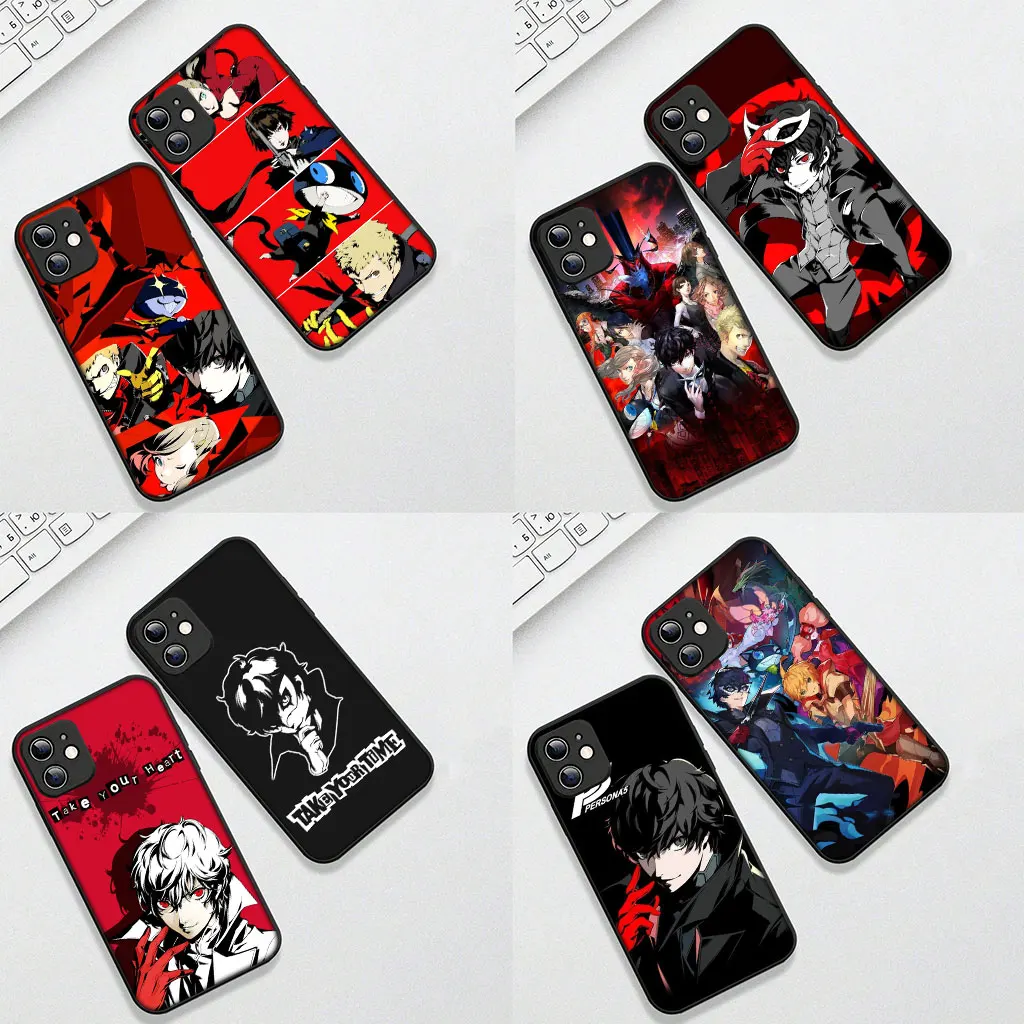 Фото P5s P-Personas 5, игровой чехол для телефона Motorola Moto G05 G04 G14 G35 G34 G45 G55 G64 G75 G85 G24 G15 G54 Power Casing №5