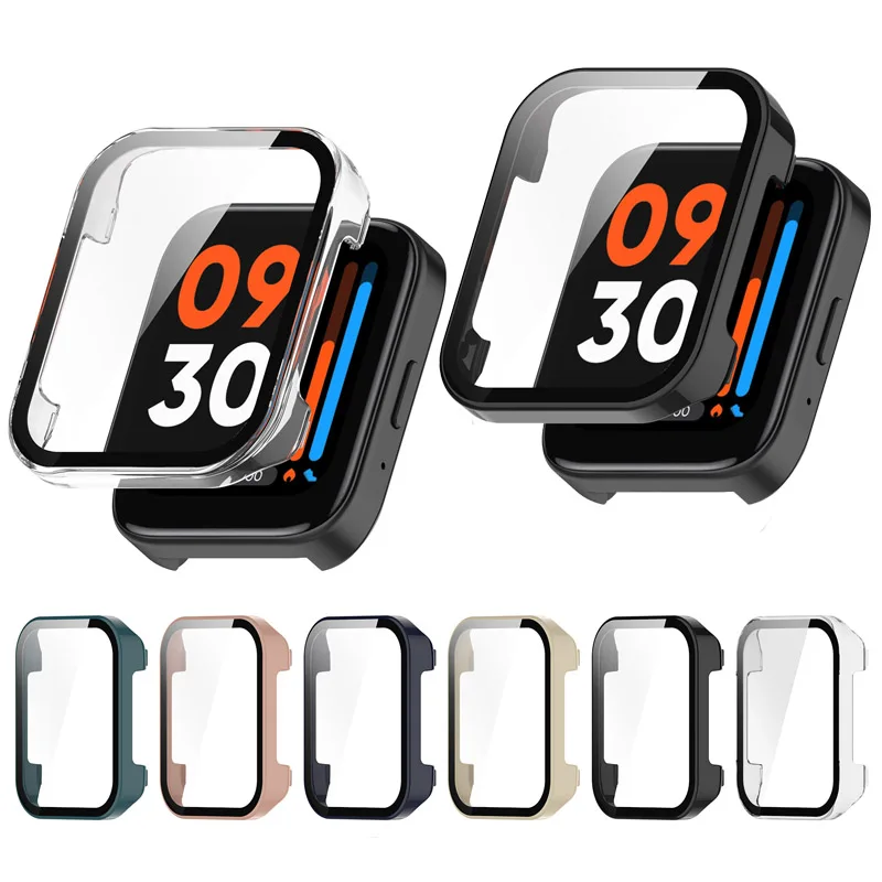 

Soft Glass+Cover For Realme Watch 3 Bumper Tempered Case Smartwatch Full Screen Protector Watch Protection Shel Cover Strap