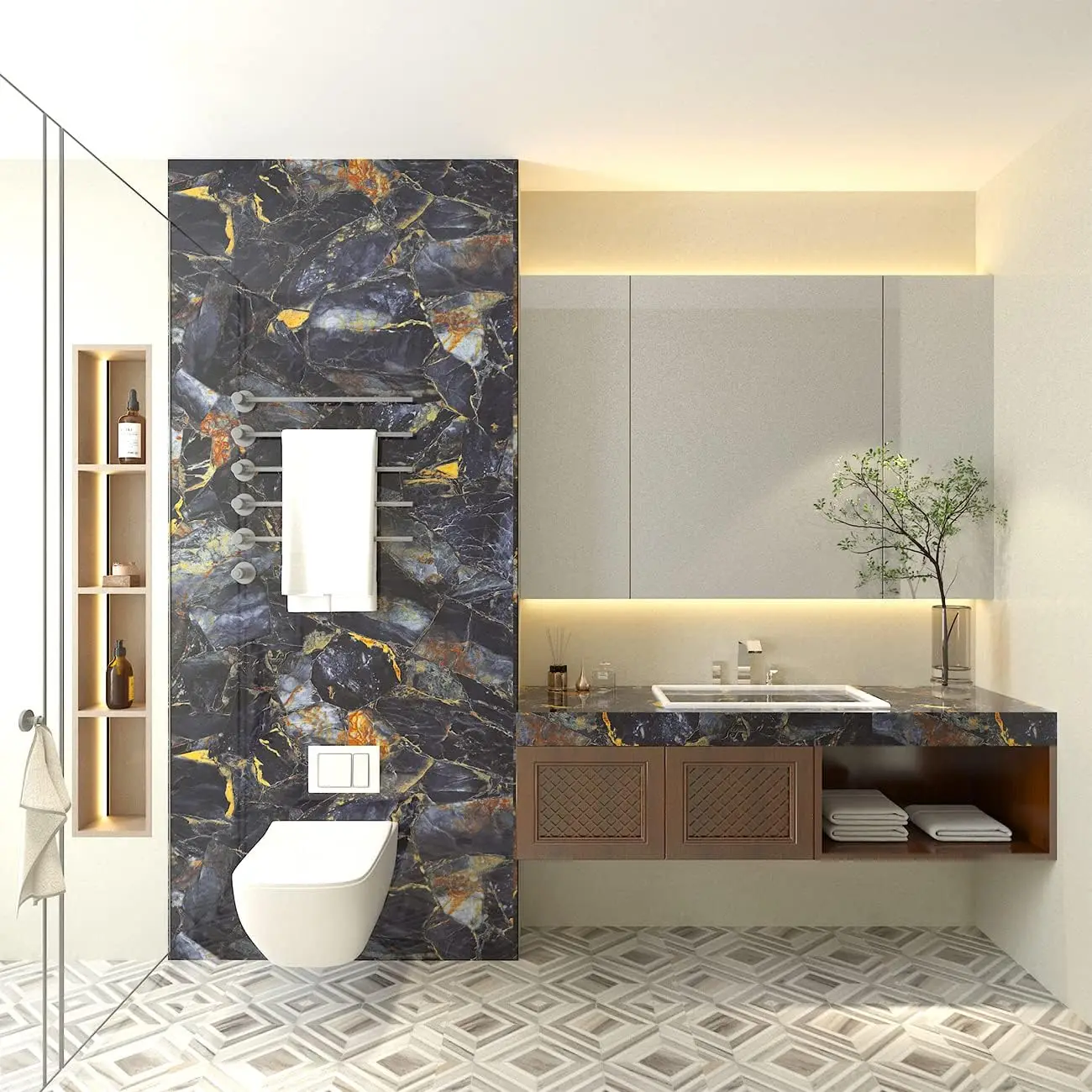 Контактная Бумага Из Синего Мрамора Экзотический Гранит Самоклеящаяся