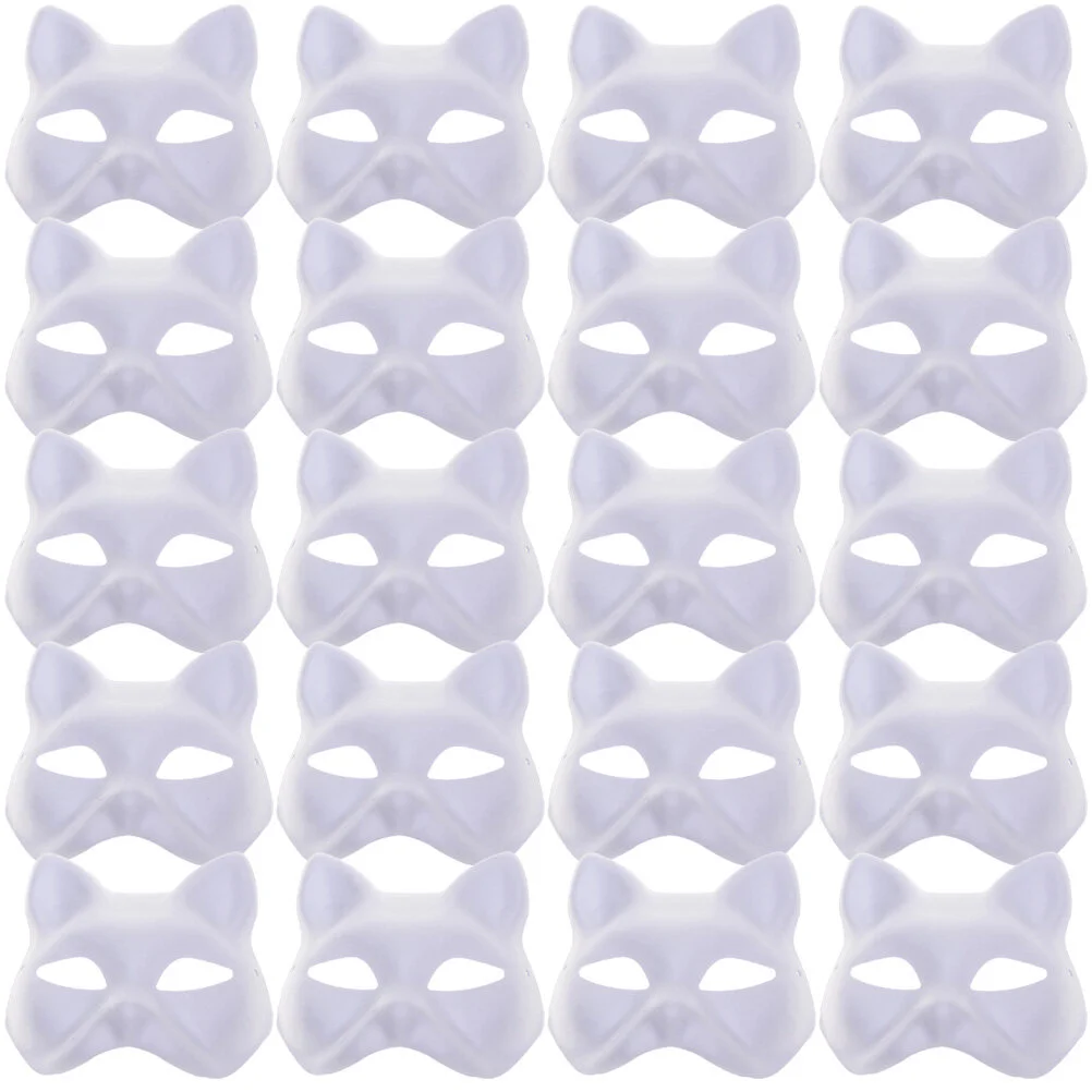 

Clothing Items Paper Masks Crafts Stage Performance Blank Masquerade Party Women Decor Cat Halloween DIY