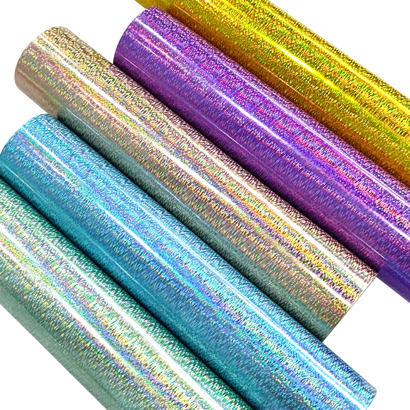 

Laser Faux Leather Rolls Holographic Synthetic PU Fabric For Handbags Earrings Handicrafts Bows Jewlery DIY Making 30x135cm