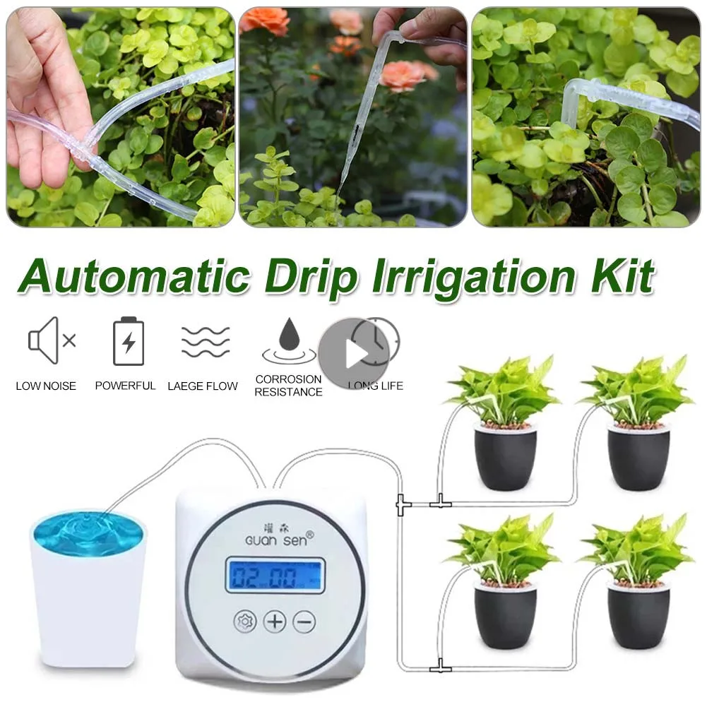 

New Intelligent Drip Irrigation Water Pump Timer System Garden Plant Automatic Irrigation Controller Timer Watering Device Set