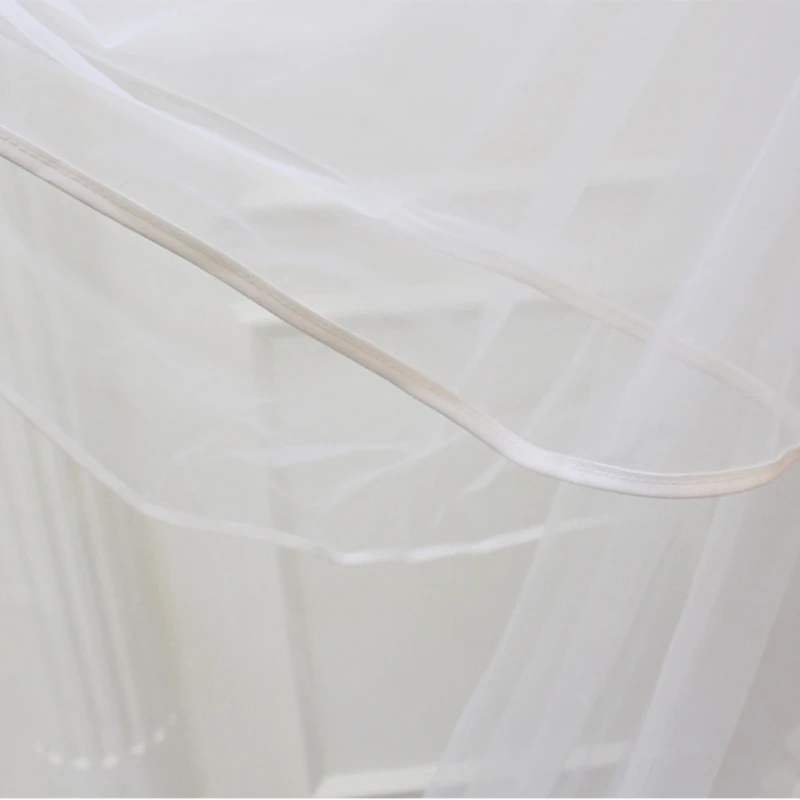 

Двухуровневая Фата для невесты X7YC с гребнем, Длинная фата, длинная простая элегантная прозрачная Тюлевая фата белого цвета для свадебной ве...