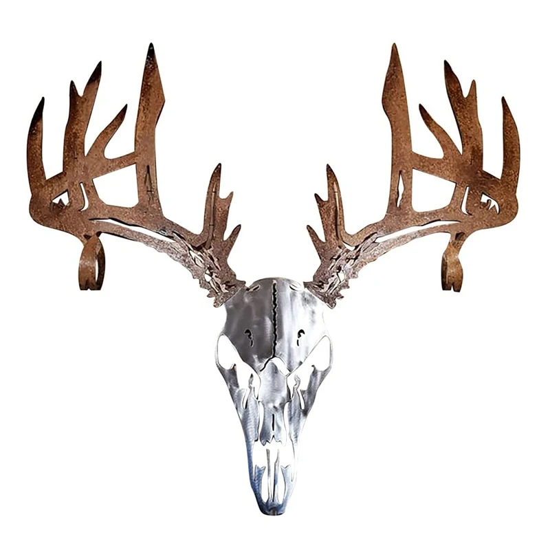 

Металлический бант в виде черепа оленя, домашний декор для гостиной, Металлический Настенный декор в виде лося для дома, спальни, двери, Наст...