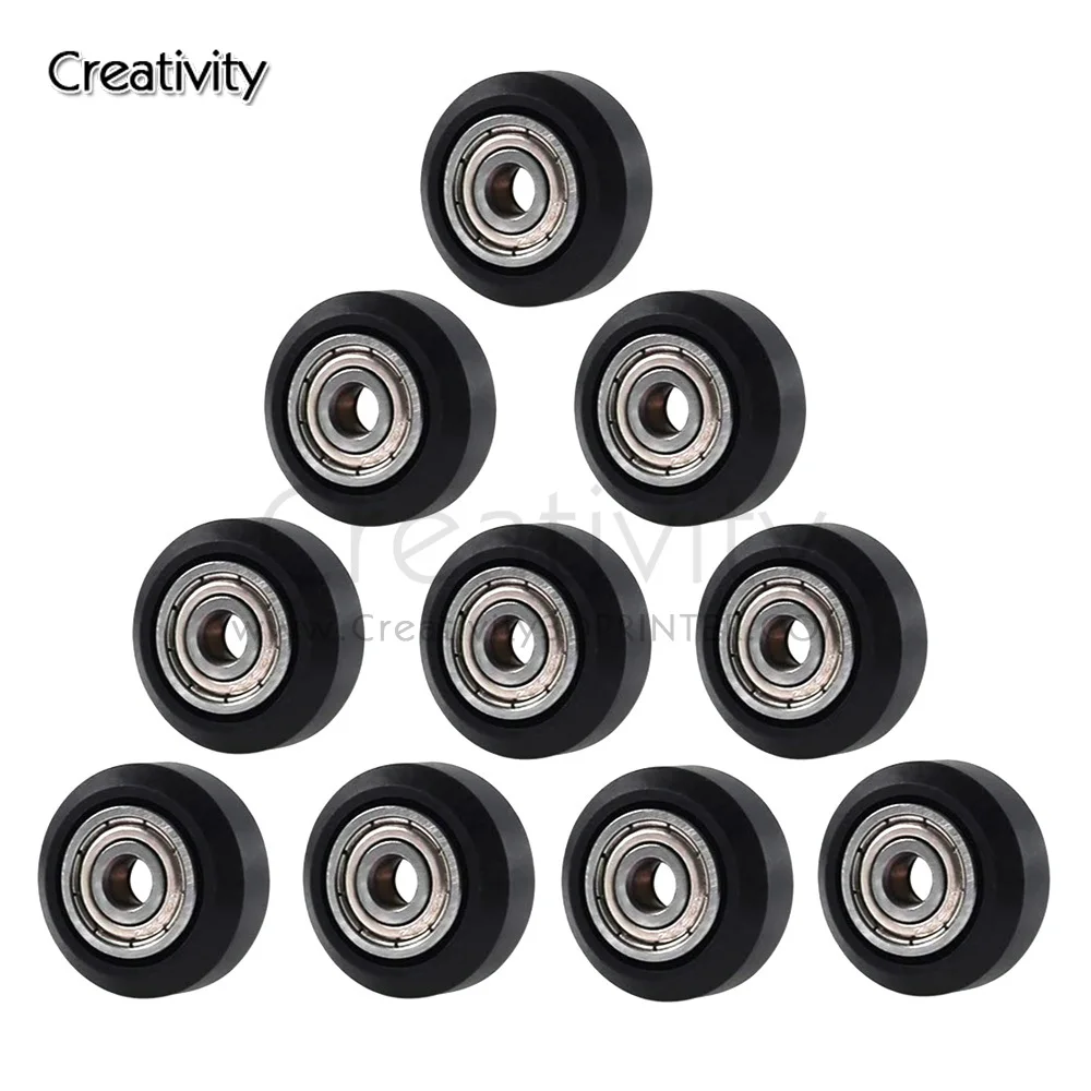 

5pcs/lot CNC Openbuild Wheel Plastic POM with 625zz Idler Pulley Gear Passive Round Wheel Perlin Wheel for Ender 3 CR10 CR-10S