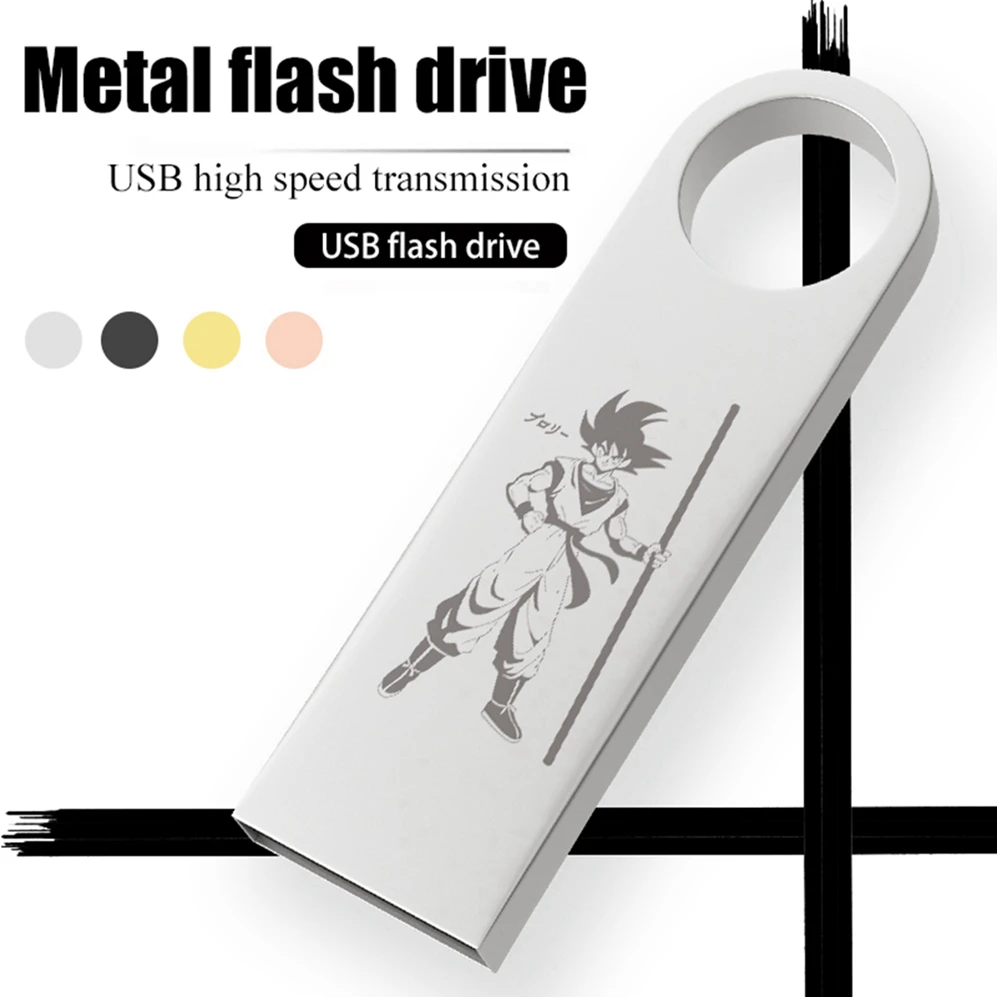 Goku USB Flash Drive Metal Pen Drive 16GB 32GB 64GB Pendrives Waterproof USB Stick 2.0 Memory Stick classic anime