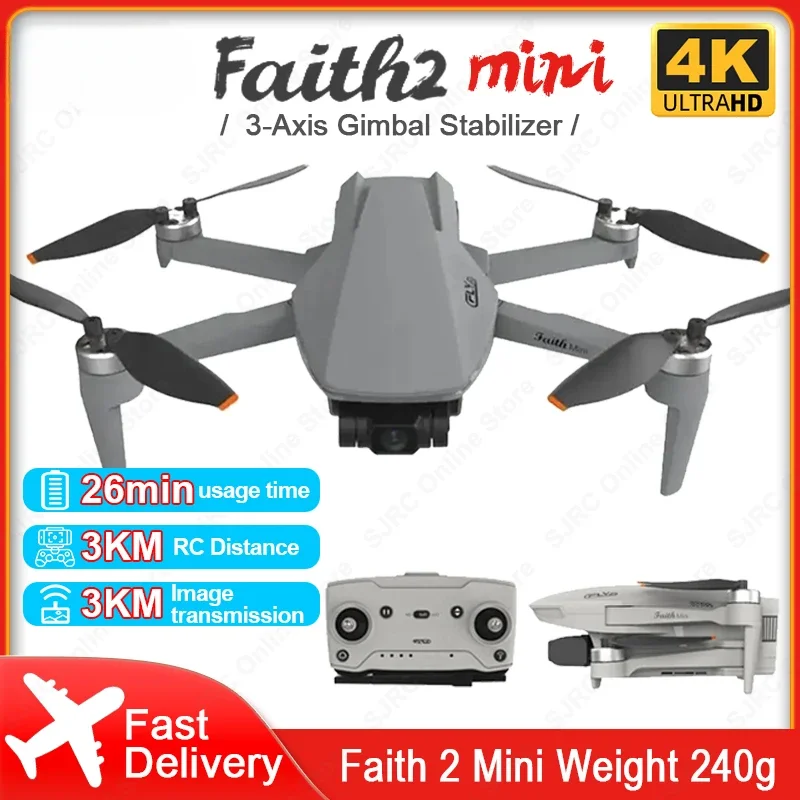 

Faith 2 3-Axis Gimbal 240G Foldable Brushless Motor RC Quadcopte Mini Drone With Camera Profesional 4K HD Camera FPV Drone