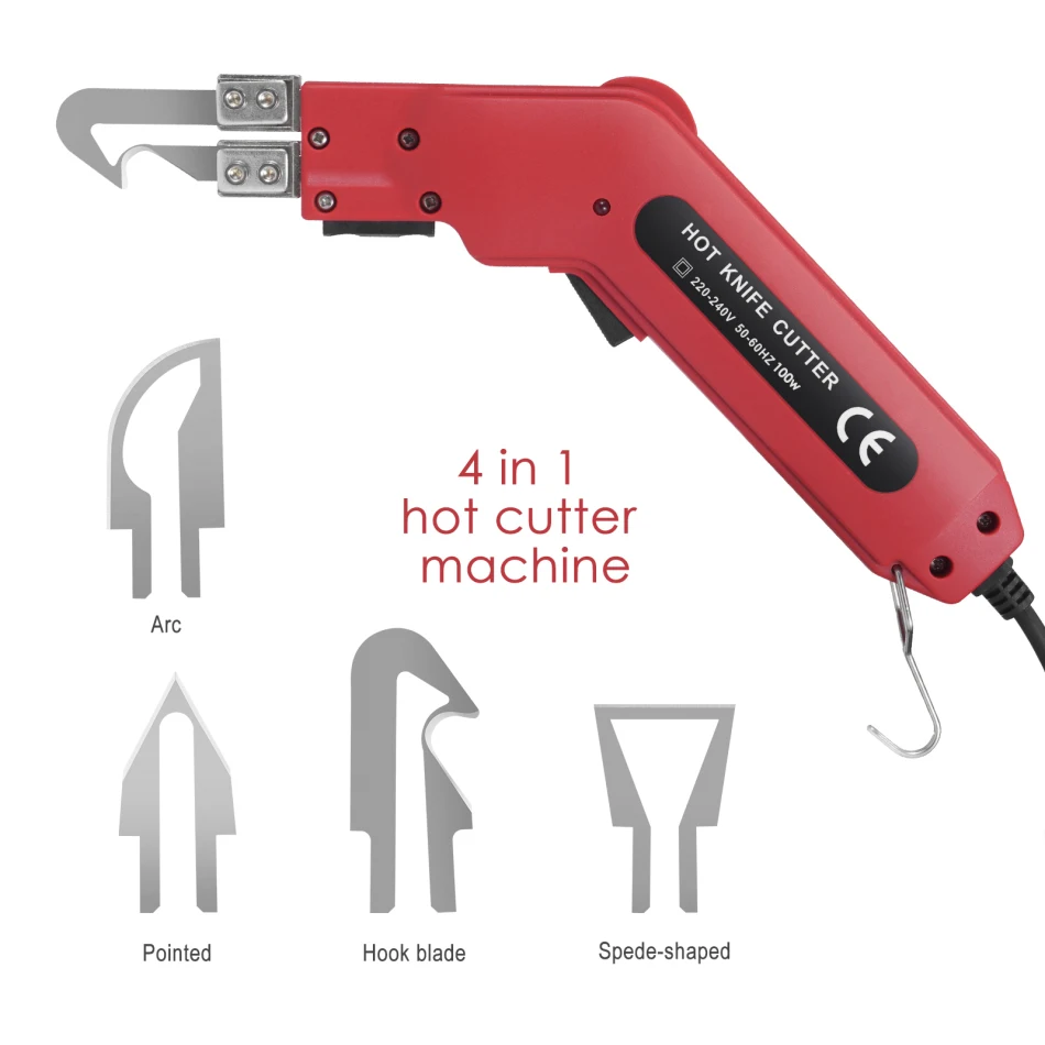 Handheld Heating Cutting Machine Fabric Cutter Rope Cutter 100W Professional Electric Hot Knife Styrofoam Cutting Tool Kit