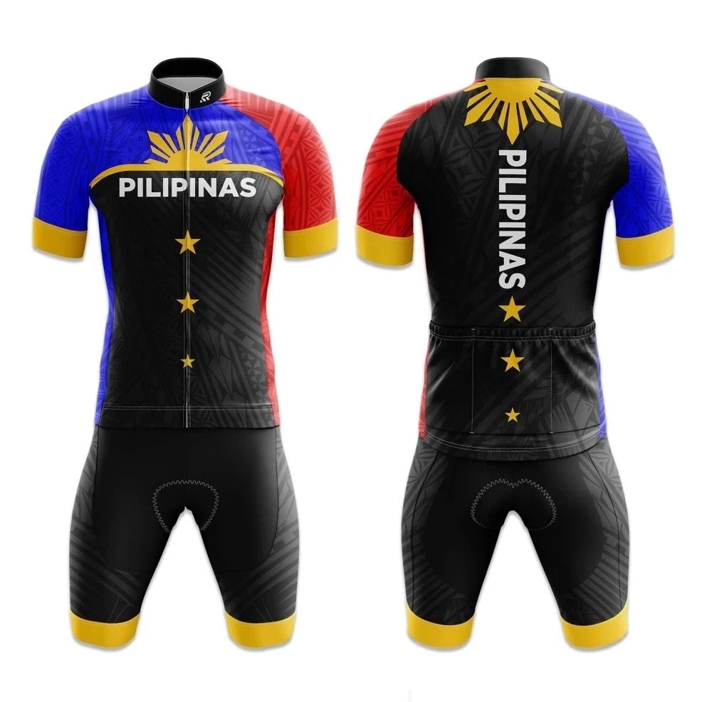 Велосипедный Трикотажный костюм для мужчин короткий рукав гелевые шорты 9D