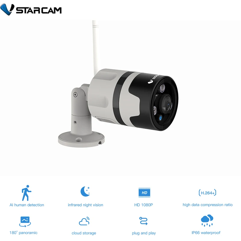 IP-камера Vstarcam C63S 3 Мп 1296P 180 градусов водонепроницаемая |