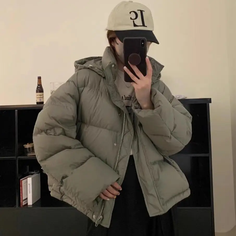 

New Fashion Cotton Down Jacket New Winter Women Warm Coat Oversized Stand Collar Thick Luxury Outerwear Clothing Female X11