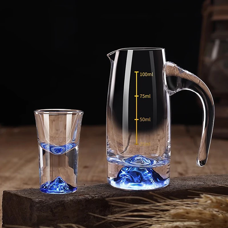 Прозрачные Стеклянные Бокалы Набор Градиентных Линий Китайские Стаканы Для