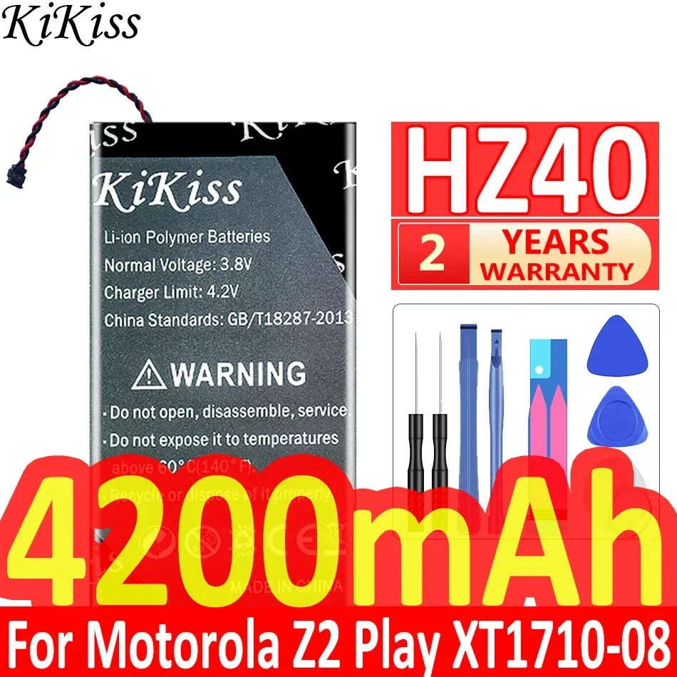 4200mAh KiKiss Мощная батарея HZ40 для Motorola Moto Z2 Play XT1710-01 XT1710-02 XT1710-08 XT1710-07 XT1710-09