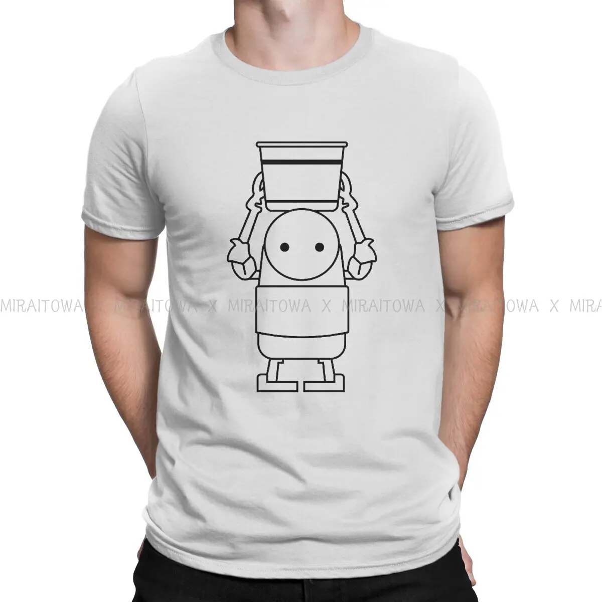 

NieR Replicant Steam RPG Game Crewneck TShirts Automata Machine with Bucket Black Print Men's T Shirt Funny Clothing 6XL