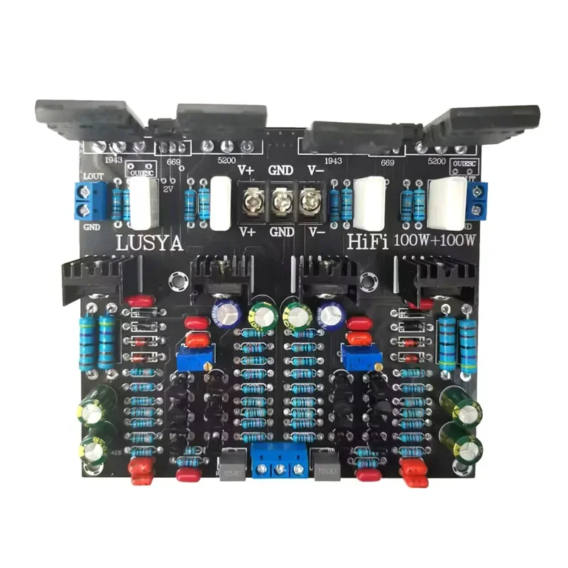 2SC5200 + 2SA1943 DC 20-90 в 200 Вт двойной 100 стерео мощность трубки HiFi аудио усилитель доска