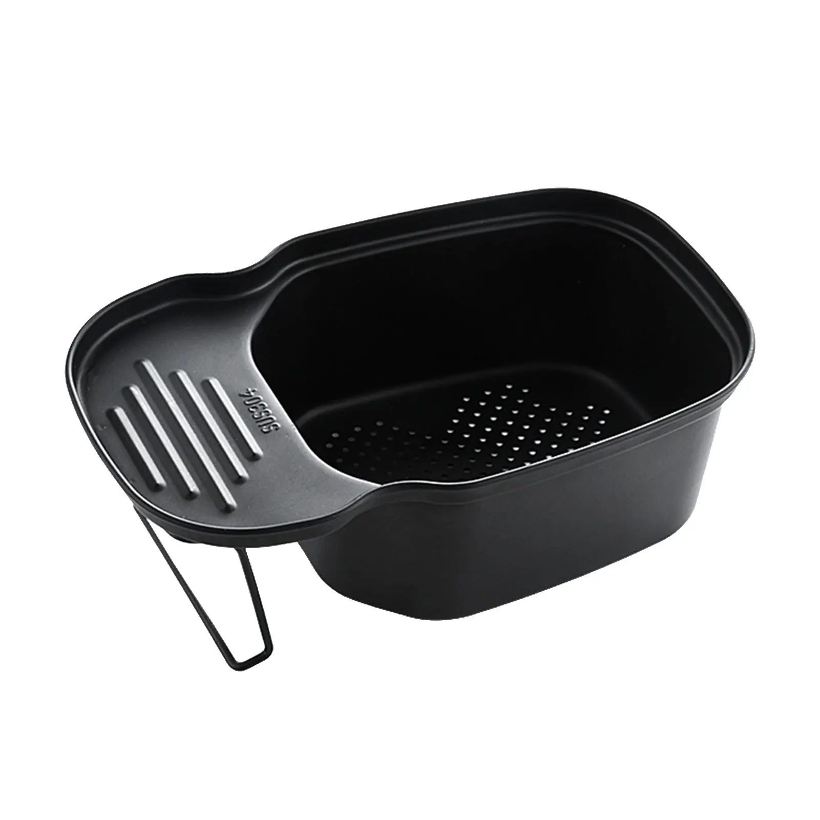 

Drain Basket Food Catcher Space Saving Multifunction Saddle Sink Strainer Stainless Steel Universal Colander Vegetable Fruit