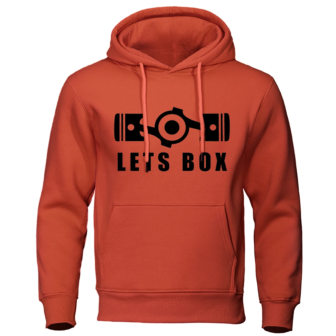 Lets Box Printing Мужские осенние теплые толстовки с капюшоном Простая мягкая толстовка