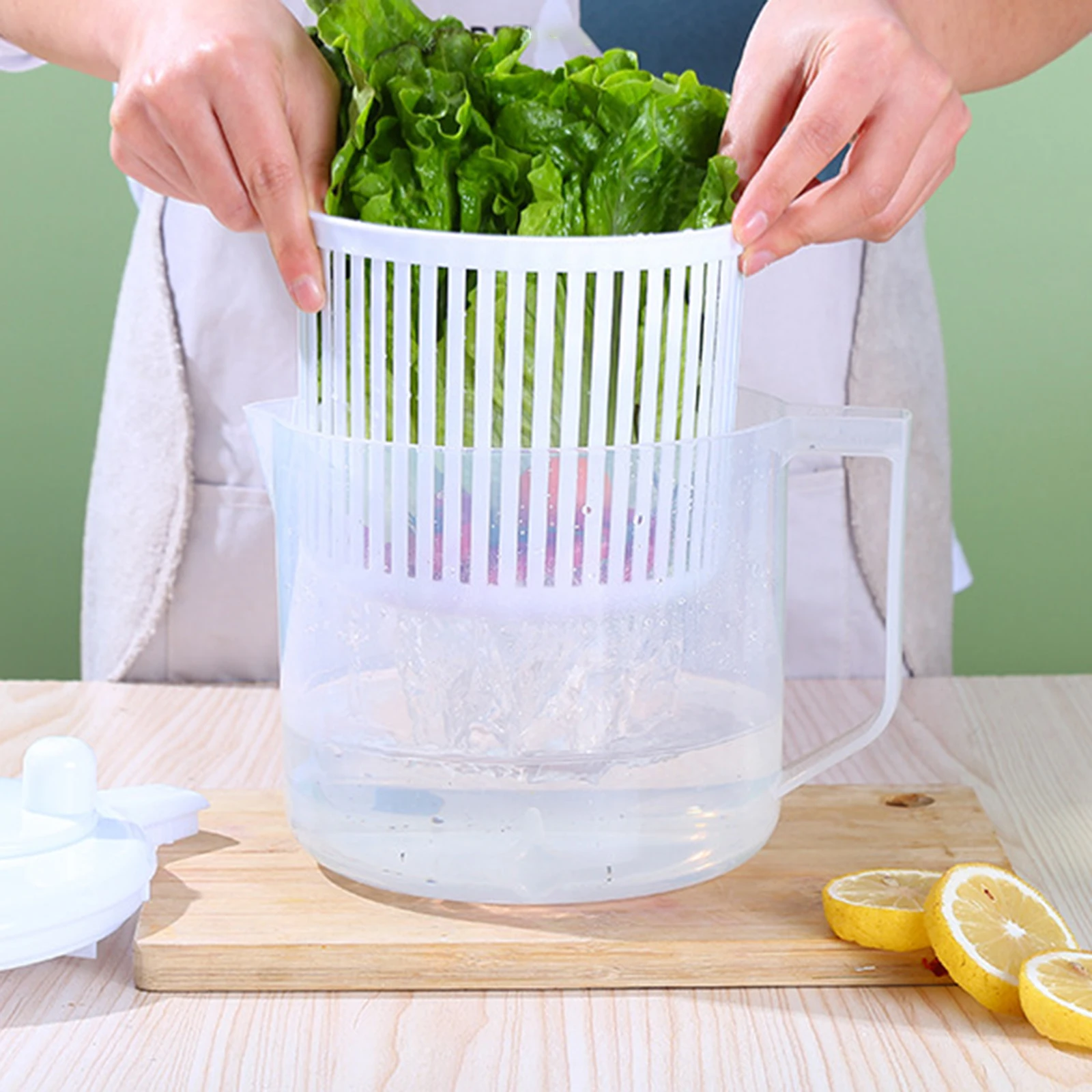 Большая сушилка для салатов 2 5 л аппарат мытья и сушки салата пасты овощей