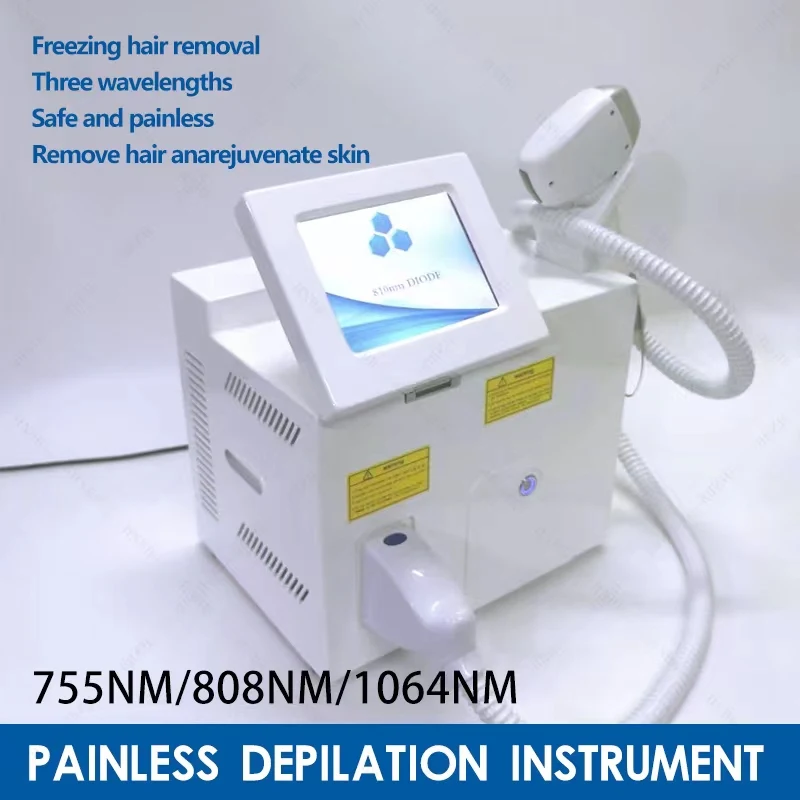 

Professional 808nm Diode Laser Ice Platinum Hair Removal Machine 808nm 755nm 1064nm Fast Painless Hair Remove Equipment