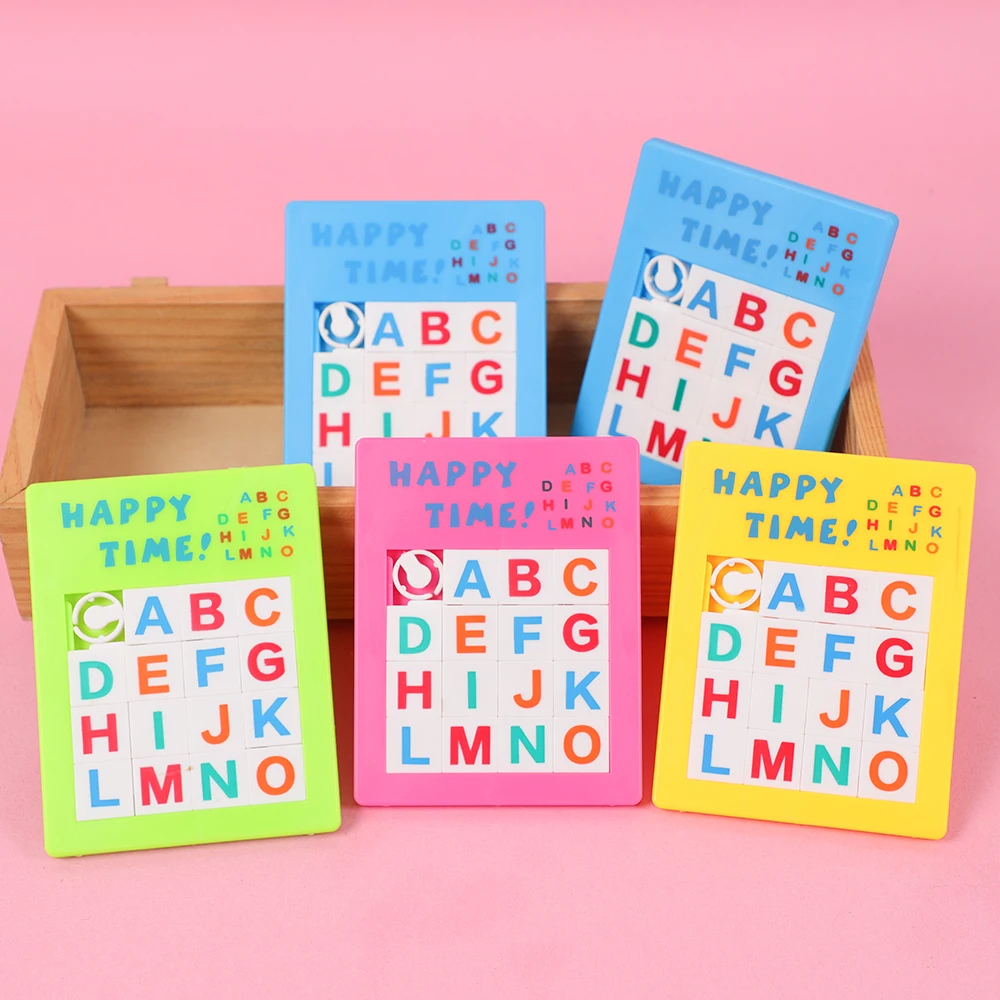 

5Pc Creative 3D Sliding Puzzle Letter Early Educational Toy Building Jigsaw Game for Kids Baby Shower Party Favors Pinata Filler