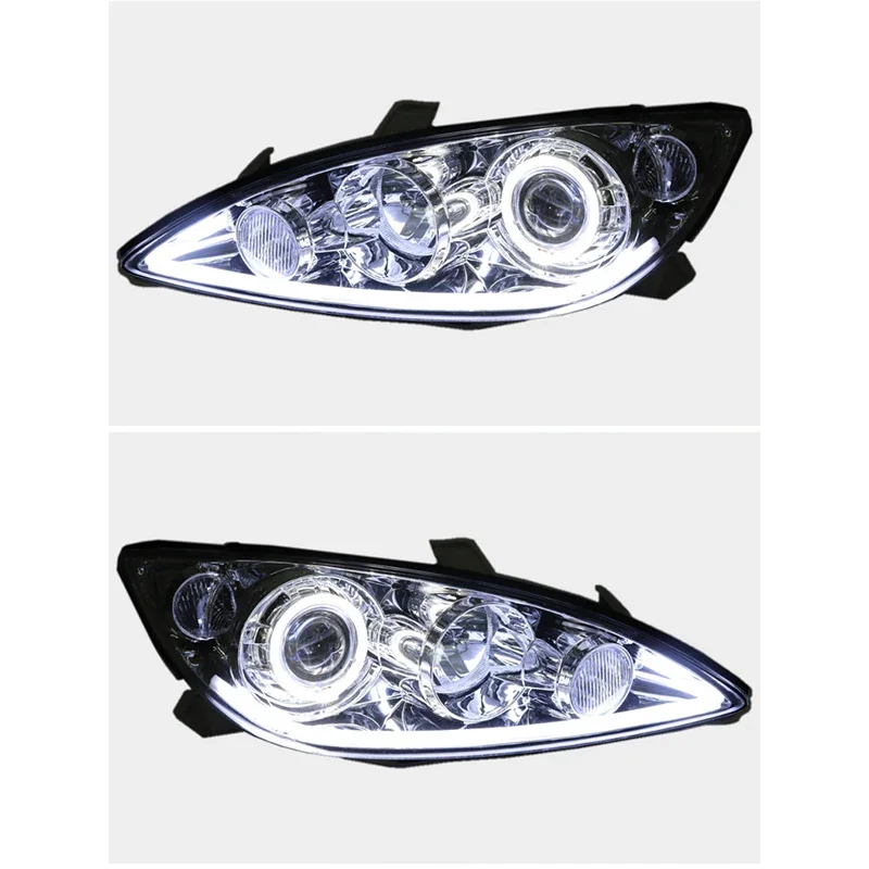 Фото Кастомизированные светодиодные фары Full LED для Toyota Camry 2002-2006 с биксеноновыми линзами и дневными ходовыми огнями (DRL) №4