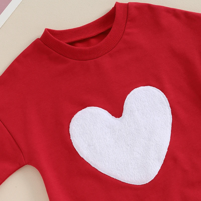 Комбинезон для маленьких девочек на День святого Валентина с вышивкой в виде