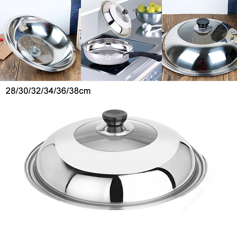 

Thickening 28cm/30cm/32cm/34cm/36cm/38cm Electric Stainless Cover Lid Lid Wok Steamer Pot Pot Steel Heightening