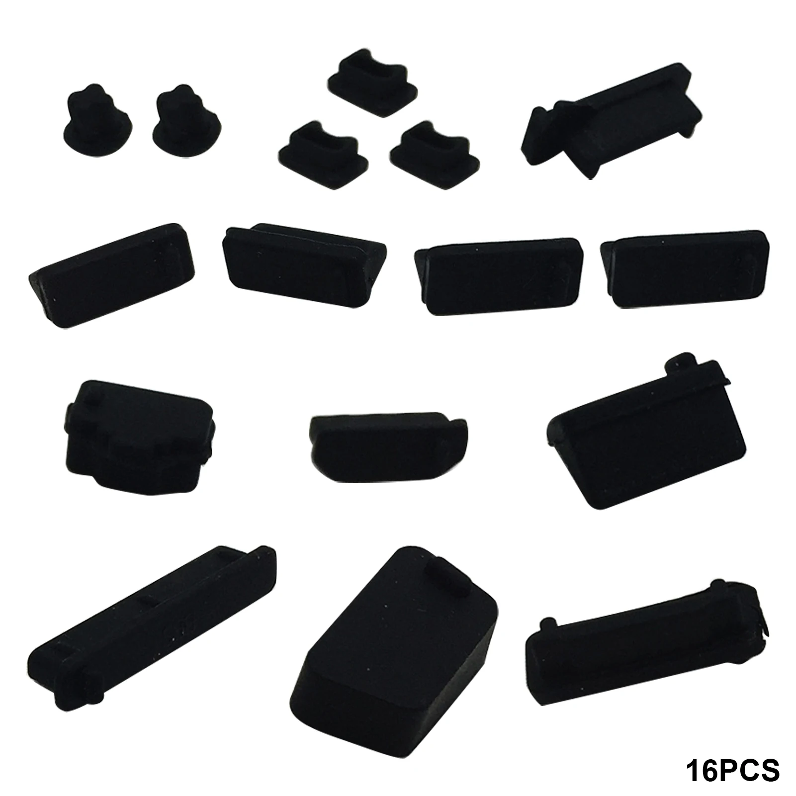 

16pcs Protective Laptop Dust Plug RJ45 USB Flexible Silicone Port Cover Direct Fit Accessories Type C Interface Durable