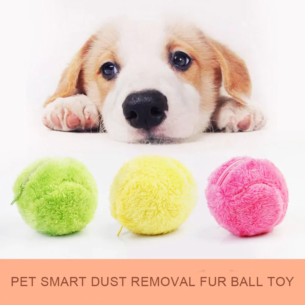 Dog Toy Microfiber Cleaning Robotic Ball Tool Automatic Rolling Ball Electric Dust Cleaner Vacuum Floor Sweeping Robot Cat Toy