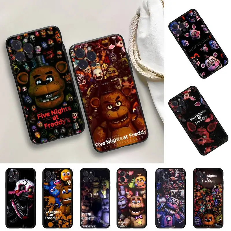 

Fnaf Five-nights-At-Freddys Anime Phone Case For iPhone 14 11 12 13 Mini Pro Max 8 7 6 6S Plus X SE 2020 XR XS Funda Case
