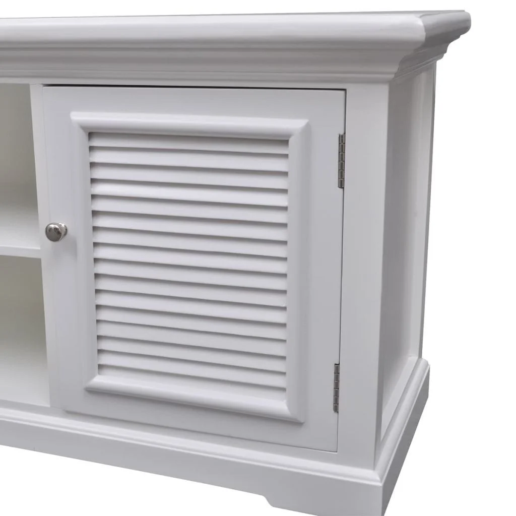 

White Wooden TV Stand