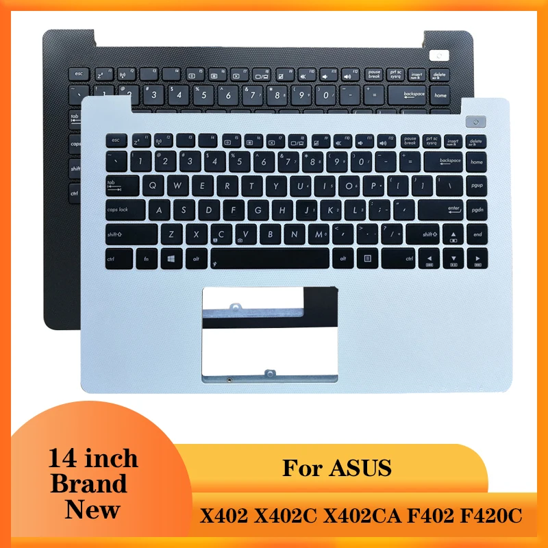 

Новый для ASUS X402 X402C X402CA F402 F420C Ноутбук Упор для рук верхний чехол с клавиатурой белого и черного цвета