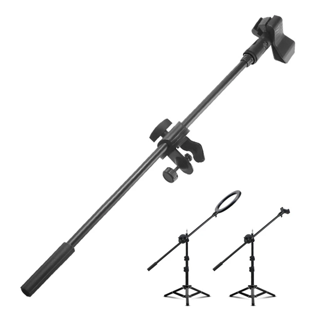 

1pc 60cm Microphone Stand Boom Arm Adjustable Clamp Video Live Bracket 3/8 Screw Adapter Electric Instrument Parts Accessories