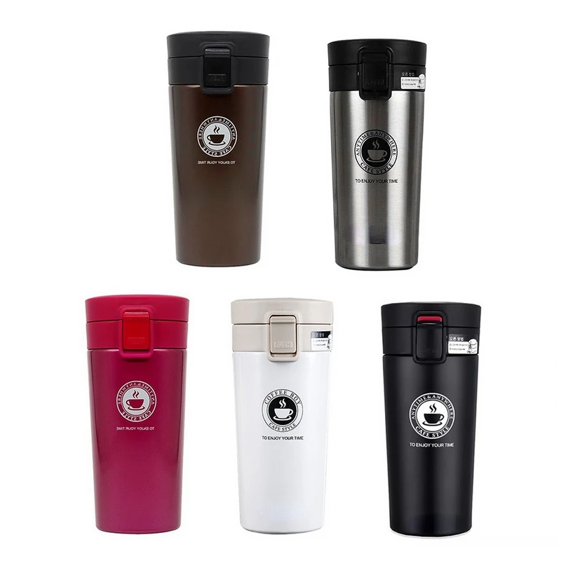 

2022New Double Stainless Steel 304 Coffee Mug Leak-Proof Thermos Mug Travel Thermal Tea Cup Thermosmug Water Bottle