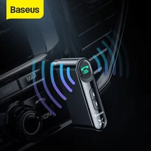 Baseus Car Aux Bluetooth 5.0 Adapter Wireless 3.5mm Audio Receiver for Auto Bluetooth Handsfree Car Kit Speaker Headphone