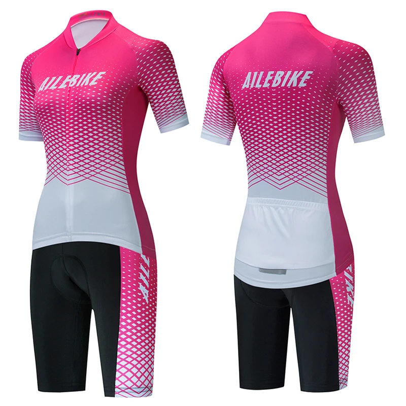 

Summer team version mountain bike top shorts pulley suit downhill suit breathable ladies bicycle riding suit short-sleeved suit