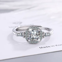 genuine 925 sterling silver vs1 diamond rings for women anillos de wedding bizuteria silver 925 diamond jewelry anel box rings