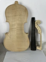 unfinished white violin 44 violin bodyneck flamed maple back side head spruce top ebony fingerboard high quality with case