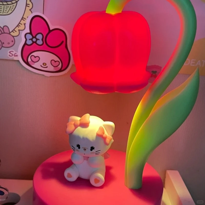 Фото Милый Mikko Hiaccinth Glow ночник украшение комнаты Kawaii Mikko анимационная модель спальня стол украшение на день рождения игрушка в подарок №1