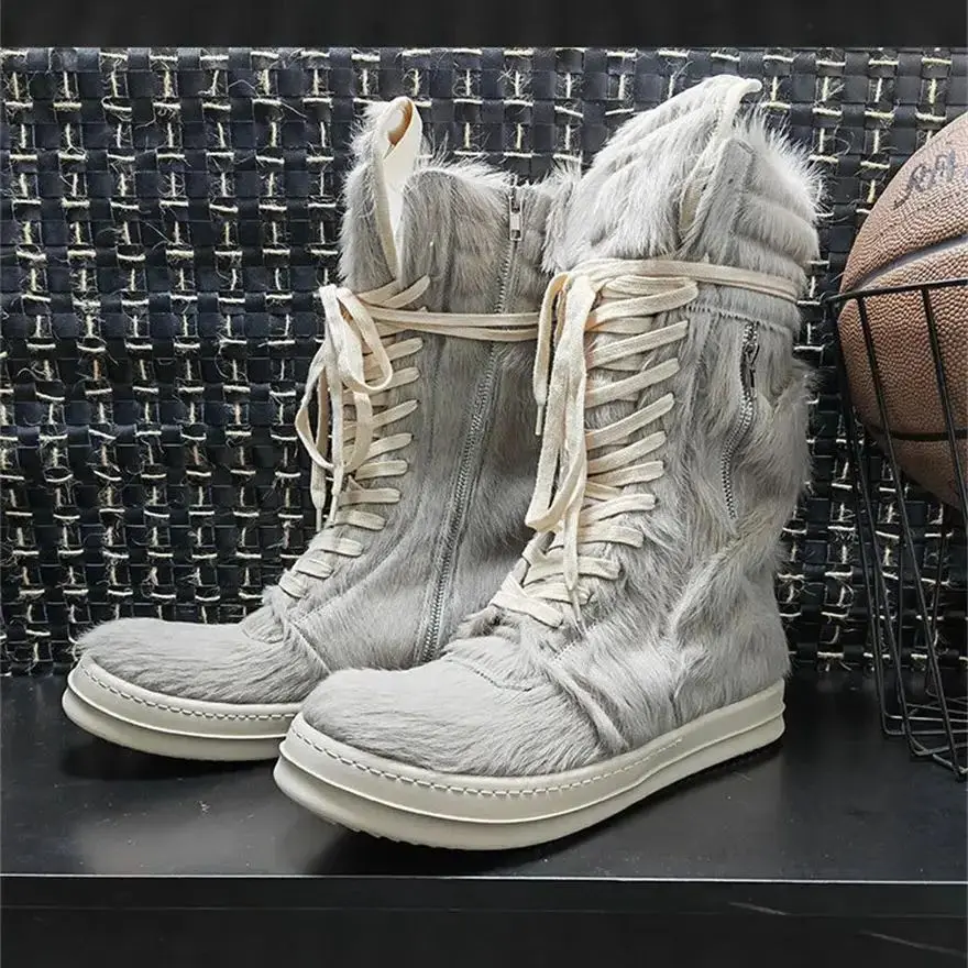 Карманные боковые натуральные меховые ботинки Goodyear для шитья из натуральной