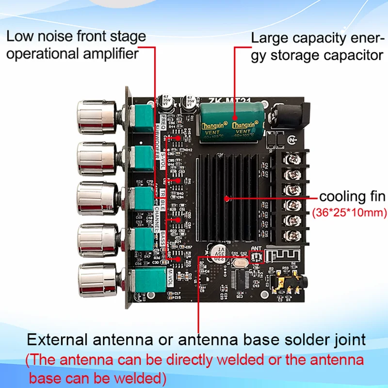 Плата усилителя сабвуфера 50 Вт x2 + 100 |
