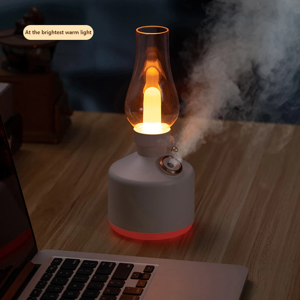 

Retro Lamp Mist Maker Multipurpose Essential Oil Aroma Diffuser Relieve Fatigue Air Cool Mist Humidifier Portable for Household
