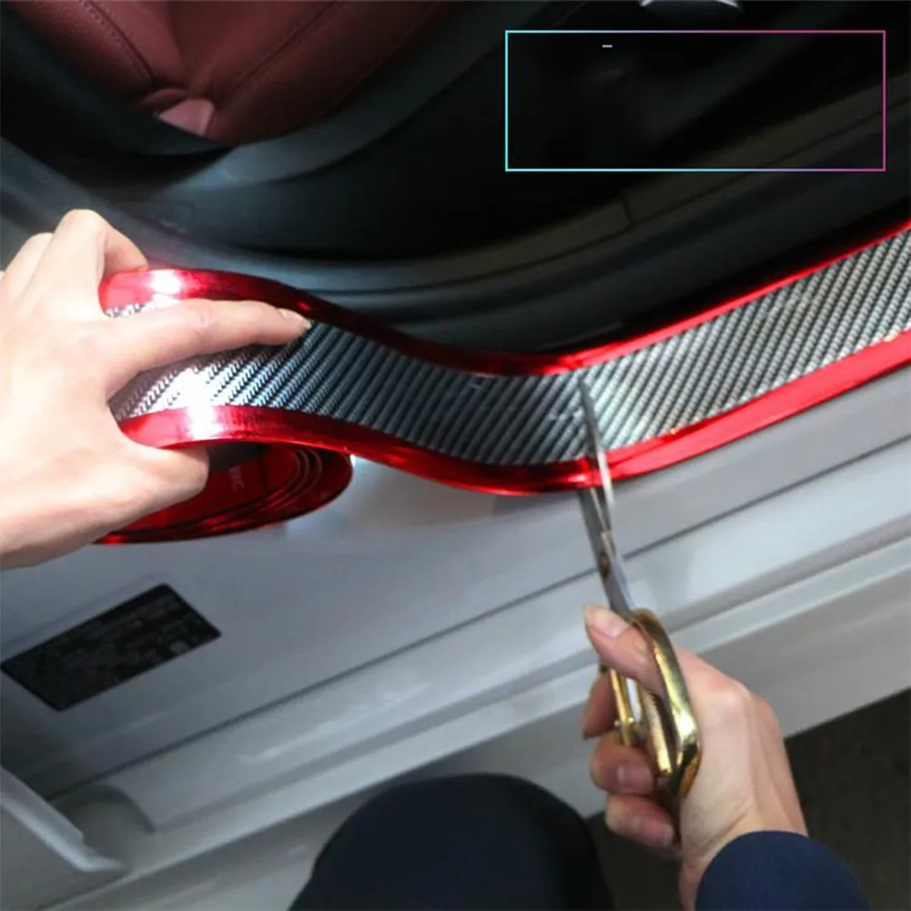 

Kit New Universal DIY High Quality Car Bumper Sticker Decorative Fiber General Protective 1M Sill Sticker Anti