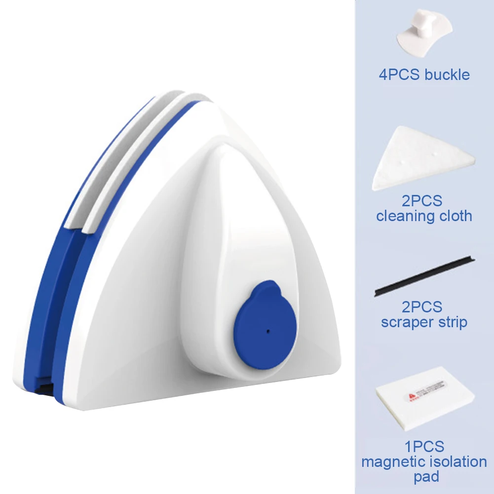 

Durable Washing Glass Wiper Automatic Easy Use Magnetic Tool Window Cleaner Double-layer Household Scraper Portable Accessories