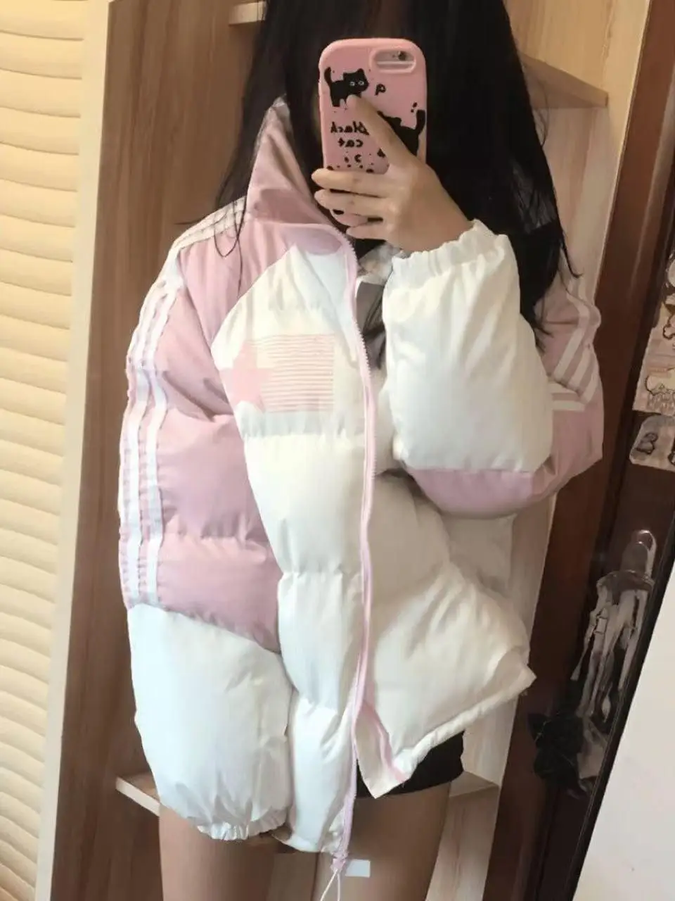 Американская винтажная куртка в полоску XINGX с хлопковой подкладкой верхняя