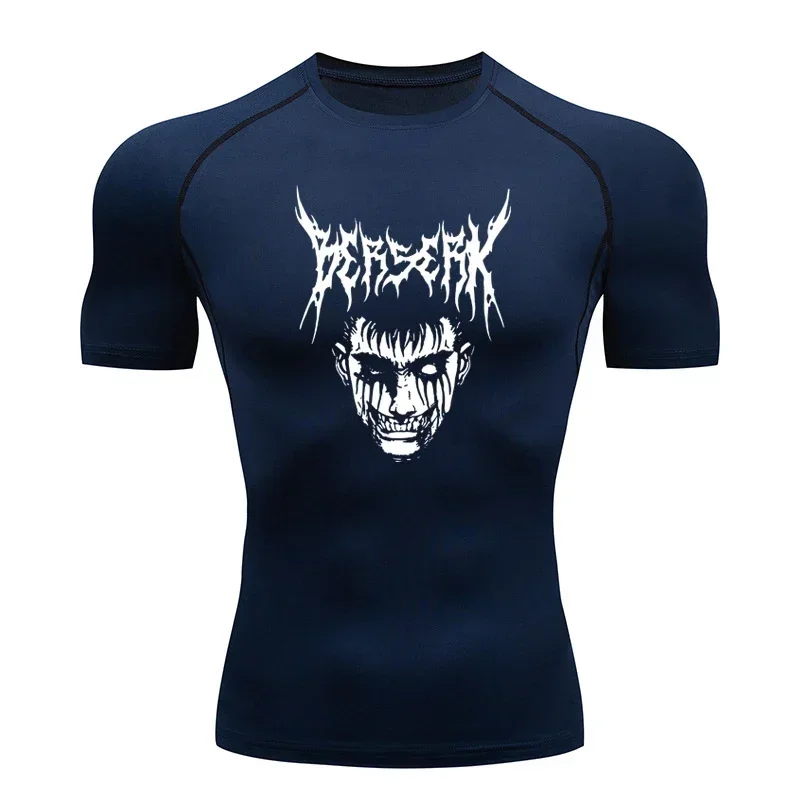 Мужская компрессионная футбольная рубашка с короткими рукавами для бега